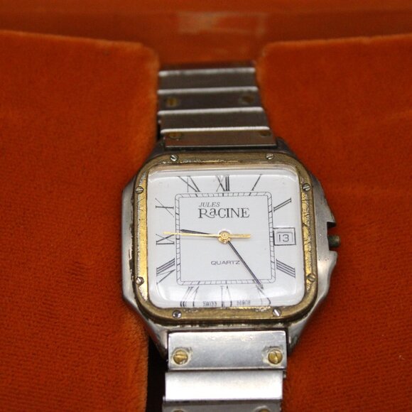 Vintage Jules Racine Watch Womens Silver Tone Stainless Steel Swiss Made 60's - Picture 2 of 12